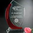 Ruby Shadow Optical Crystal Award — view 2