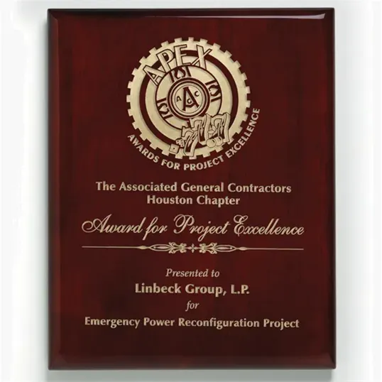 Aberdeen Rosewood Laser Plaque, 12" x 15" — view 2