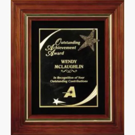 Americana Cherry Wood Plaque with Velour — view 3