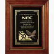 Americana Cherry Wood Plaque with Velour