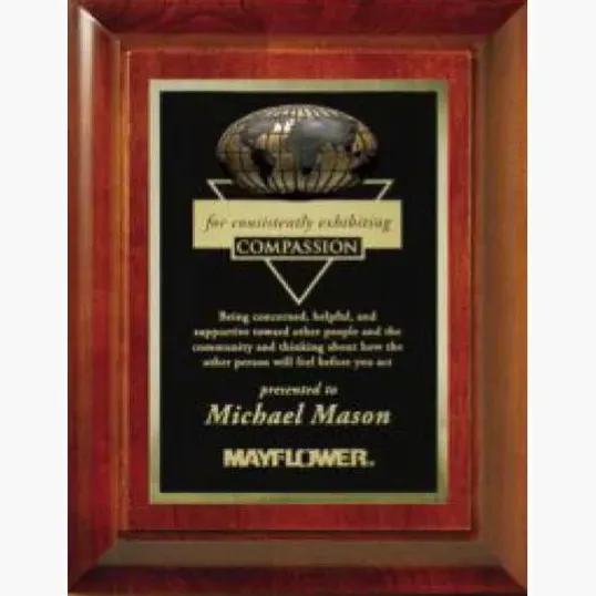 Americana Raised Panel Cherry Wood Plaque — view 2