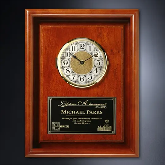 Americana Framed Wall Clock in Cherrywood — view 2