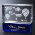 Butler Cube 4 1/2" Optical Crystal Award — view 2