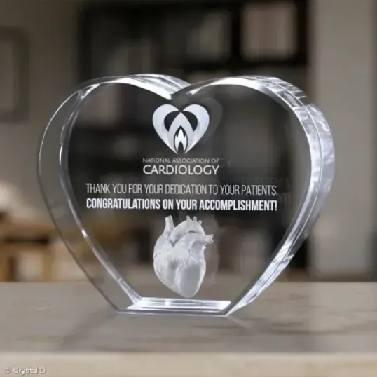 Hawthorne Heart Crystal Award