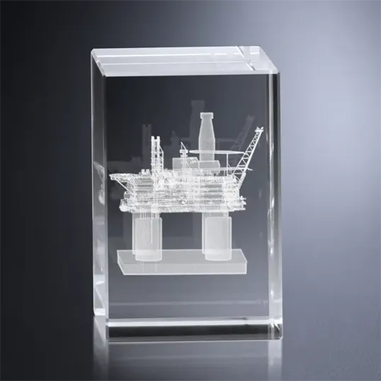 Camby Rectangle Optical Crystal Paperweight — view 2