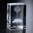 Camby Rectangle Optical Crystal Award, 6 x 4 x 3 — view 2