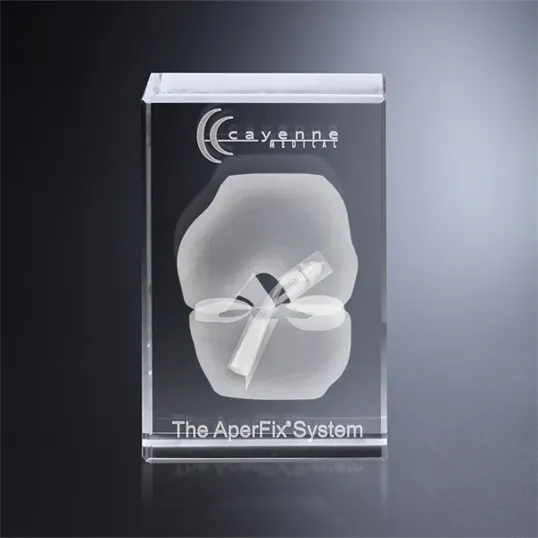 Camby Rectangle Optical Crystal Award, 7 x 4 5/8 x 3 1/8 — view 2