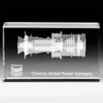 Cooper Rectangle Optical Crystal Paperweight