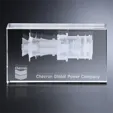 Cooper Rectangle Optical Crystal Paperweight — view 2