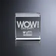 Colin Cube Optical Crystal Paperweight — view 2