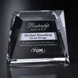 Newberry Wedge Optical Crystal Award — view 2