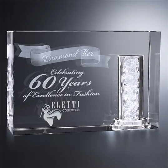 Condor Rectangle Optical Crystal Award — view 3