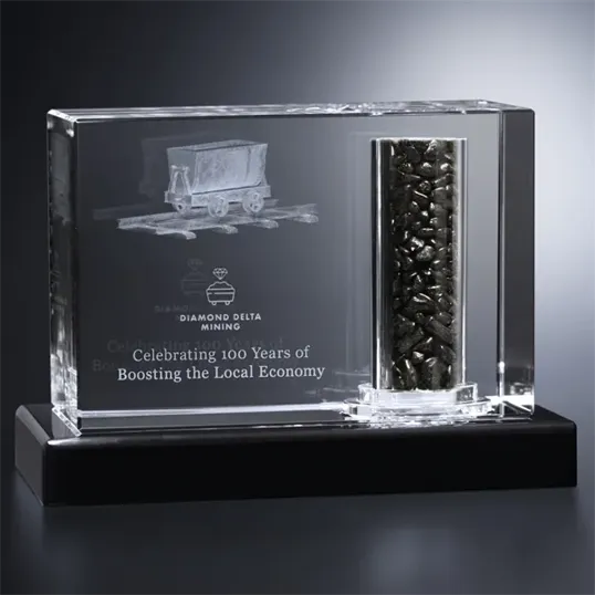 Courtney Rectangle Optical Crystal Award — view 2