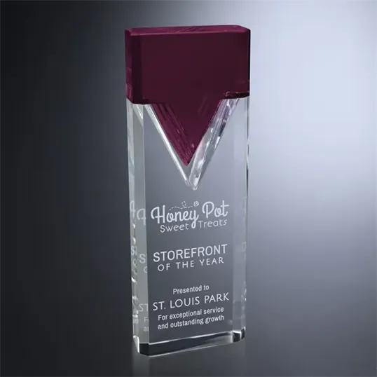 Nobility Liuli Glazed Crystal Award — view 2