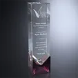 Hampton Award Crystal Tower on Colored Glass Base
