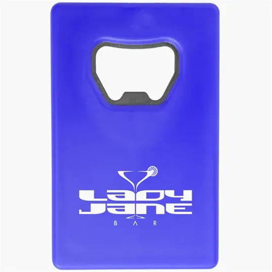 Credit Card Bottle Opener with Stainless Steel Insert — view 2
