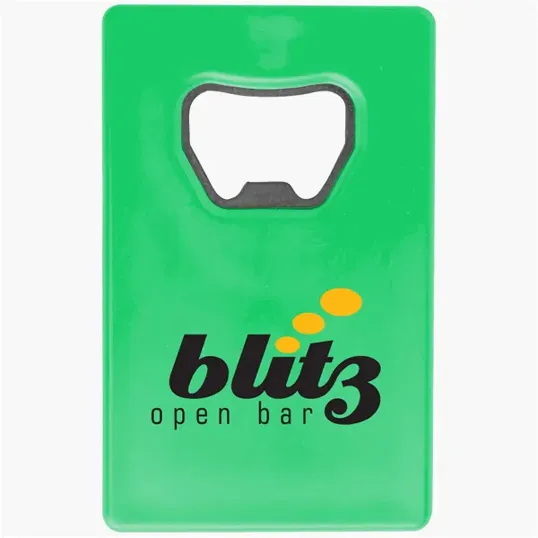 Credit Card Bottle Opener with Stainless Steel Insert — view 5