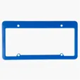 License Plate Frame, 4 Holes Straight Top — view 3