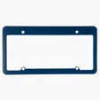 License Plate Frame, 4 Holes Straight Top — view 4