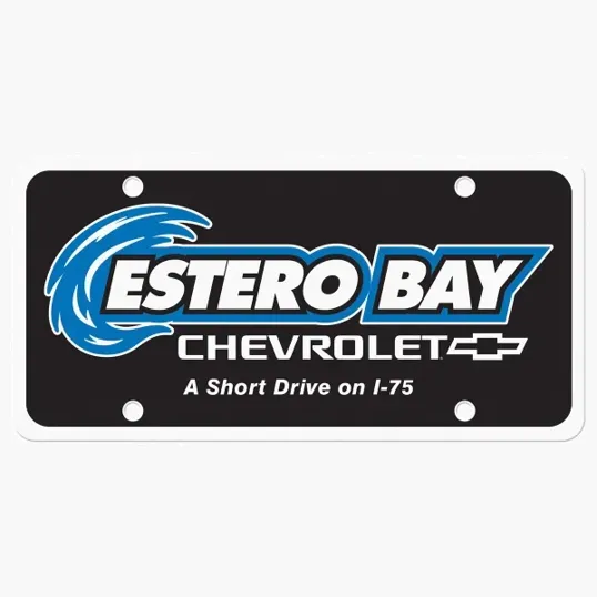 License Plate Insert, 6" x 12" Styrene Auto Accessory
