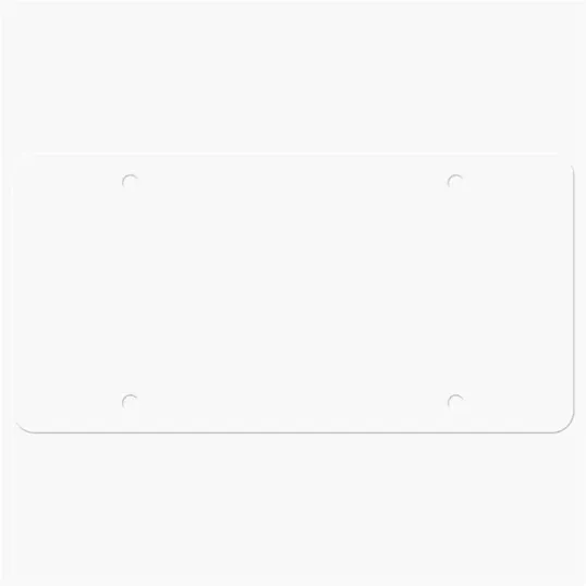 License Plate Insert, 6" x 12" Styrene Auto Accessory — view 2