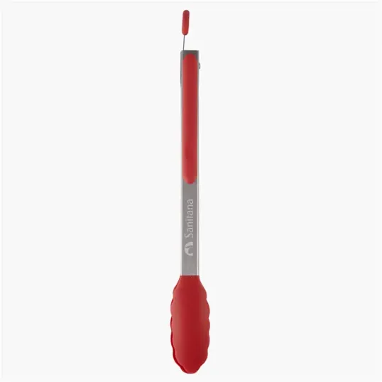 12" Silicone Tongs with Stainless Steel Body — view 3