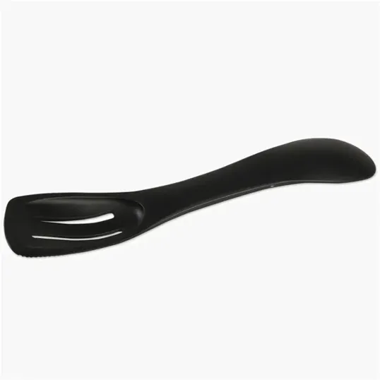 4-In-1 Kitchen Tool with Spoon, Slotted Spoon, Turner, and Serrated Edge — view 2