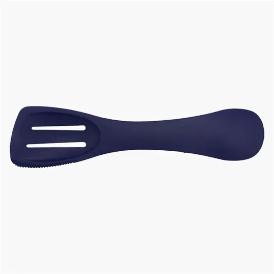 4-In-1 Kitchen Tool with Spoon, Slotted Spoon, Turner, and Serrated Edge — view 4