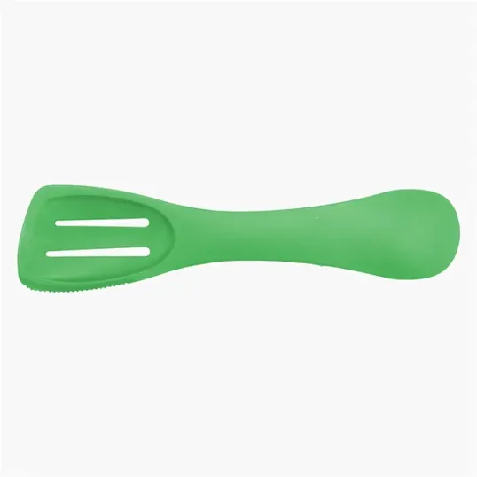 4-In-1 Kitchen Tool with Spoon, Slotted Spoon, Turner, and Serrated Edge — view 5