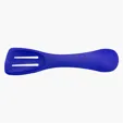 4-In-1 Kitchen Tool with Spoon, Slotted Spoon, Turner, and Serrated Edge — view 3