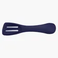 4-In-1 Kitchen Tool with Spoon, Slotted Spoon, Turner, and Serrated Edge — view 4