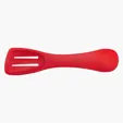 4-In-1 Kitchen Tool with Spoon, Slotted Spoon, Turner, and Serrated Edge — view 6