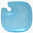 Wine and Snack Tray with Drink Holder — view 2