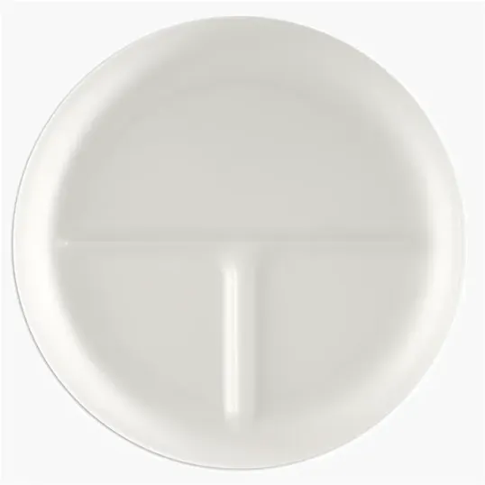 Portion Plate, 10" 3-Compartment Polypropylene — view 10