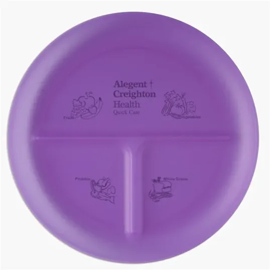 Portion Plate, 10" 3-Compartment Polypropylene — view 7
