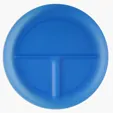 Portion Plate, 10" 3-Compartment Polypropylene — view 9