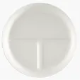 Portion Plate, 10" 3-Compartment Polypropylene — view 10