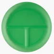 Portion Plate, 10" 3-Compartment Polypropylene — view 11
