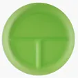 Portion Plate, 10" 3-Compartment Polypropylene — view 12