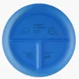 Portion Plate, 10" 3-Compartment Polypropylene — view 2