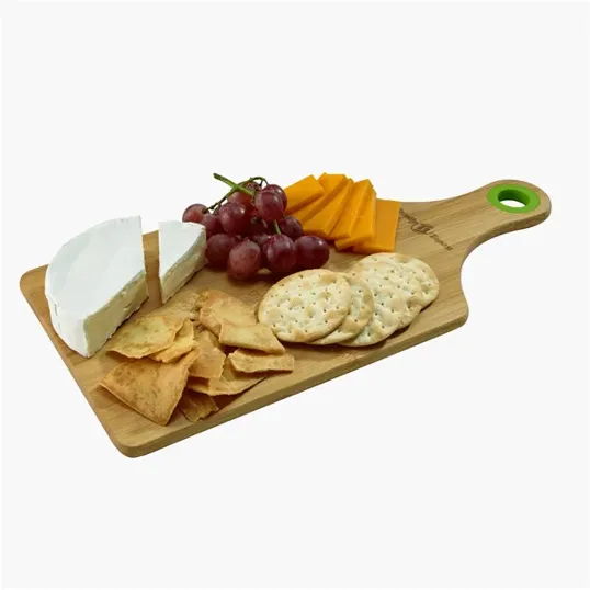 Bamboo Charcuterie Cheese Board with Silicone Ring