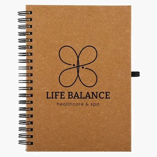 Bonded Leather Spiral Notebook with FSC® Recycled Paper — view 3