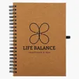 Bonded Leather Spiral Notebook with FSC® Recycled Paper — view 3