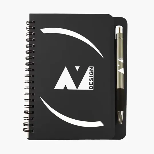 Huntington Spiral Notebook with Pen, 5" x 7"