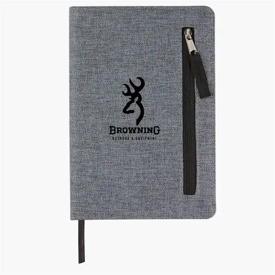 6" x 8" Zip-It Journal Notebook with Zippered Pocket — view 2