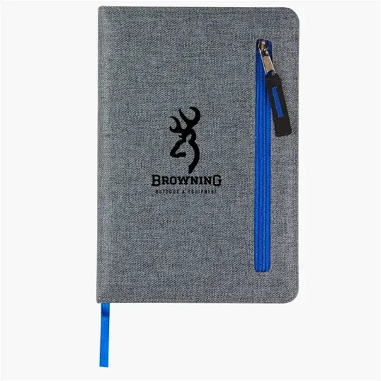 6" x 8" Zip-It Journal Notebook with Zippered Pocket — view 3