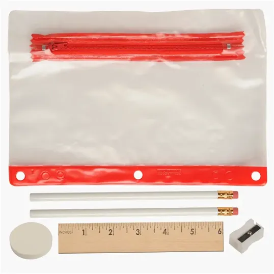 Deluxe School Kit Zippered Vinyl Pencil Pouch — view 4