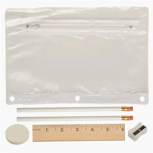 Deluxe School Kit Zippered Vinyl Pencil Pouch — view 5