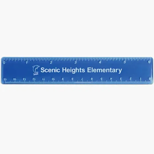 6" Plastic Ruler with Standard and Metric Scales — view 3