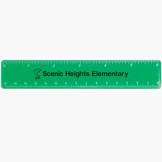 6" Plastic Ruler with Standard and Metric Scales — view 4